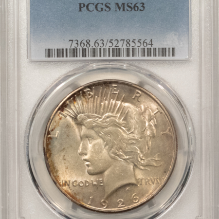 Dollars 1926-D $1 PEACE DOLLAR – PCGS MS-63, ORIGINAL AND CHOICE!