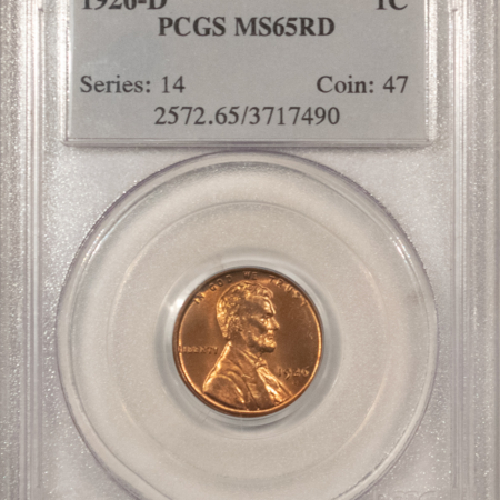 New Store Items 1926-D LINCOLN CENT – PCGS MS-65 RD, ORIGINAL RED GEM! TOUGH!