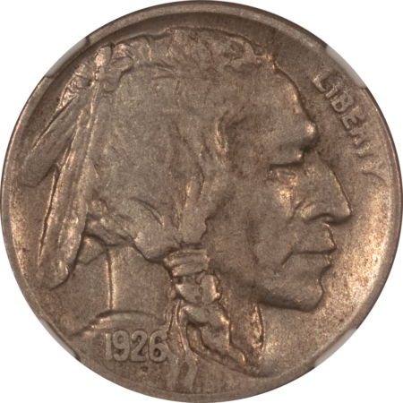 Buffalo Nickels 1926-D BUFFALO NICKEL – NGC XF-45, NICE ORIGINAL