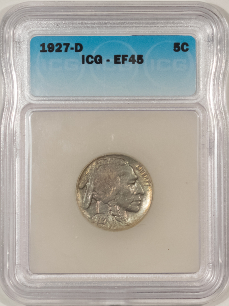 Buffalo Nickels 1927-D BUFFALO NICKEL – ICG EF-45