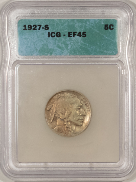 Buffalo Nickels 1927-S BUFFALO NICKEL – ICG EF-45