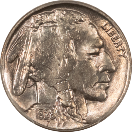 Buffalo Nickels 1928 BUFFALO NICKEL – PCGS MS-65, A HEADLIGHT!