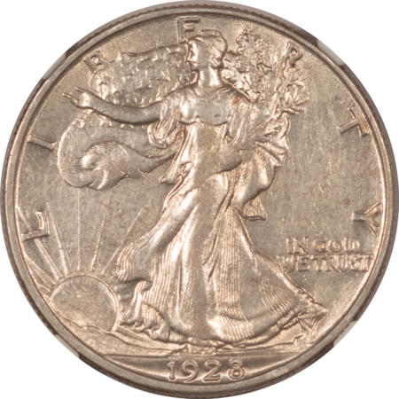Half Dollars 1928-S WALKING LIBERTY HALF DOLLAR – NGC AU-53, TOUGH!