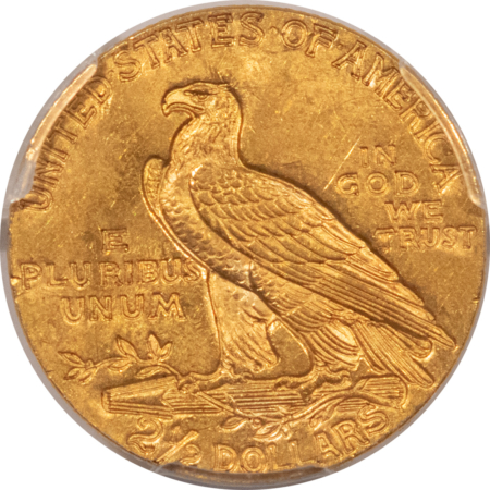 $2.50 1929 $2.50 INDIAN GOLD QUARTER EAGLE – PCGS MS-62, FINAL YEAR!