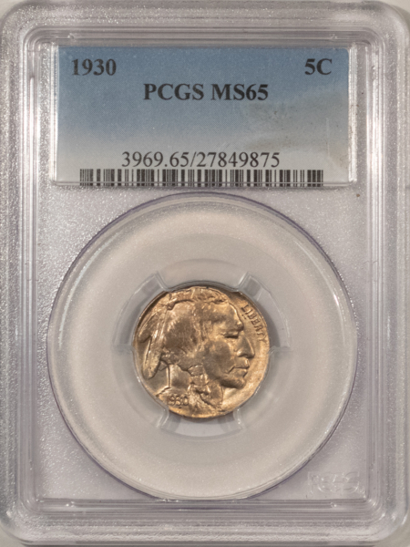 Buffalo Nickels 1930 BUFFALO NICKEL – PCGS MS-65, PREMIUM QUALITY BLAZER!