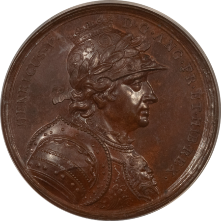 Exonumia 1731 GREAT BRITAIN KING HENRY V MEDAL, EIMER-526, BRONZED AE, PCGS SP-63; SCARCE