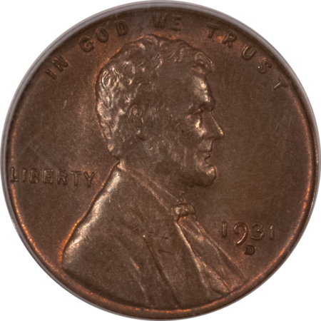 Lincoln Cents (Wheat) 1931-D LINCOLN CENT – PCGS MS-64 BN, PRETTY & PREMIUM QUALITY!