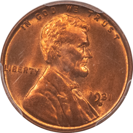 CAC Approved Coins 1931-D LINCOLN CENT – PCGS MS-65 RD CAC, VERY TOUGH IN GEM & CAC!!