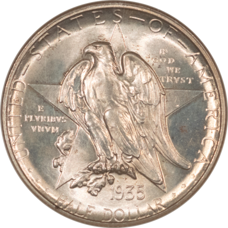 Early Commems 1935-D TEXAS COMMEMORATIVE HALF DOLLAR – NGC MS-65, PREMIUM QUALITY GEM!