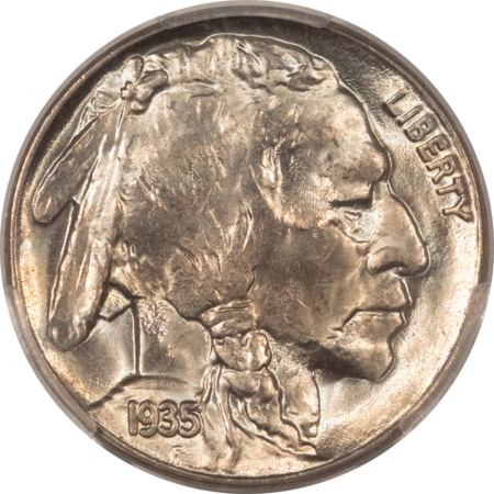 Buffalo Nickels 1935-S BUFFALO NICKEL – PCGS MS-65, LOOKS 66+ PREMIUM QUALITY!