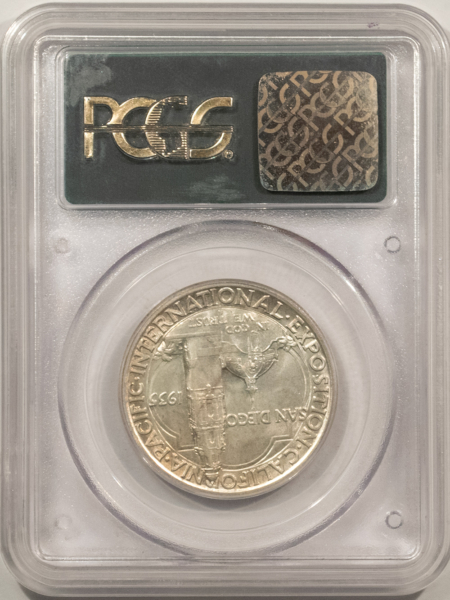 CAC Approved Coins 1935-S SAN DIEGO COMMEMORATIVE HALF DOLLAR – PCGS MS-65 CAC, 2 PIECE OGH, PQ++