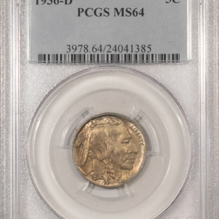 Buffalo Nickels 1936-D BUFFALO NICKEL – PCGS MS-64
