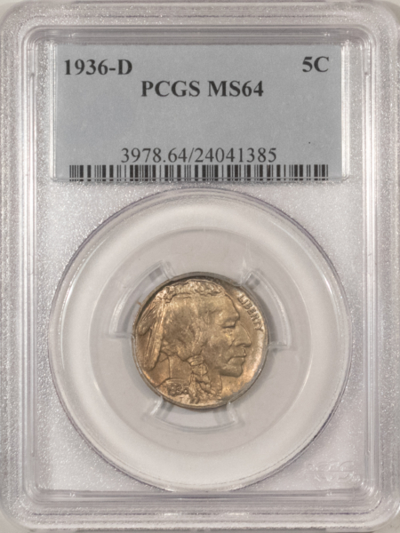 Buffalo Nickels 1936-D BUFFALO NICKEL – PCGS MS-64