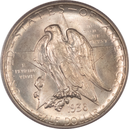 CAC Approved Coins 1936-D TEXAS COMMEMORATIVE HALF DOLLAR – PCGS MS-66, FRESH, PREMIUM QUALITY, CAC