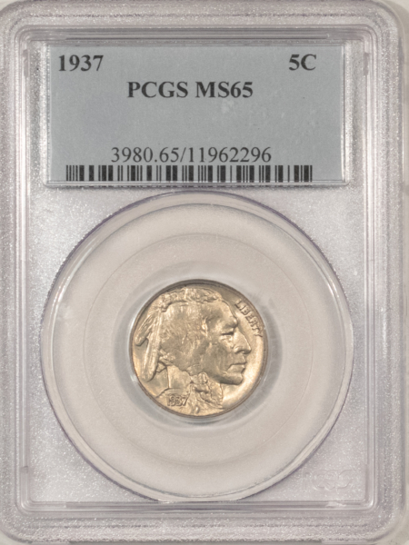 Buffalo Nickels 1937 BUFFALO NICKEL – PCGS MS-65