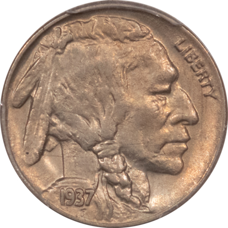 Buffalo Nickels 1937-D BUFFALO NICKEL, 3 LEGS – PCGS AU-58, CAC APPROVED! PQ KEY-DATE!