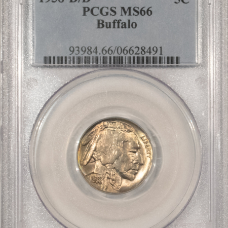Buffalo Nickels 1938-D/D BUFFALO NICKEL – PCGS MS-66