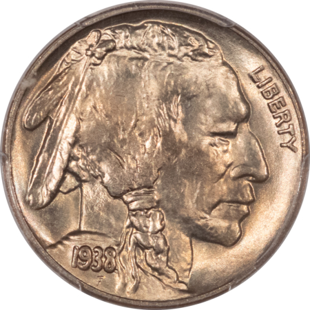 Buffalo Nickels 1938-D/S BUFFALO NICKEL – PCGS MS-65, PREMIUM QUALITY!