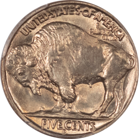 Buffalo Nickels 1938-D/S BUFFALO NICKEL – PCGS MS-65, PREMIUM QUALITY!