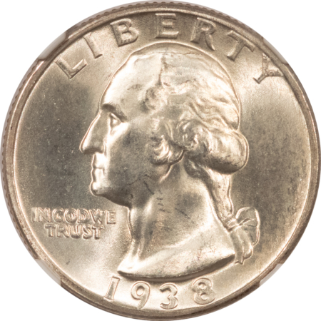 New Certified Coins 1938-S WASHINGTON QUARTER- NGC MS-65, BLAST WHITE GEM!