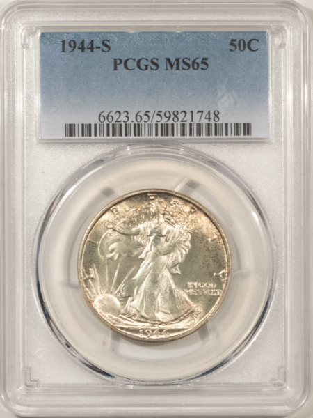 Half Dollars 1944-S WALKING LIBERTY HALF DOLLAR – PCGS MS-65