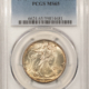 Half Dollars 1945 WALKING LIBERTY HALF DOLLAR – PCGS MS-65, FRESH PREMIUM QUALITY GEM!