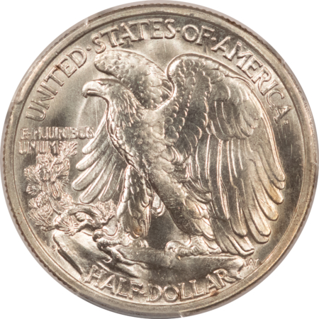 Half Dollars 1945-S WALKING LIBERTY HALF DOLLAR – PCGS MS-66, A SUPERB BLAZER!