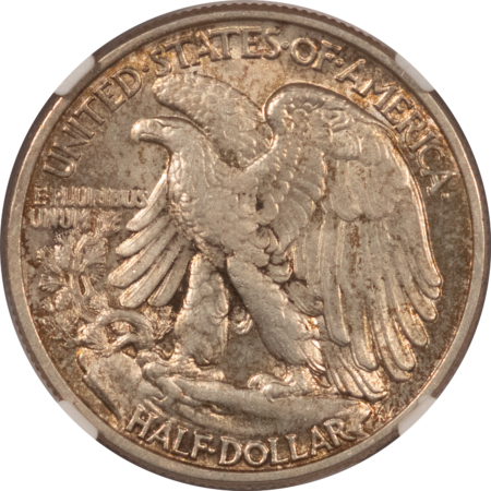 Half Dollars 1946 WALKING LIBERTY HALF DOLLAR DOUBLED DIE REVERSE – NGC AU-55
