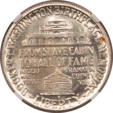 Early Commems 1950-S BOOKER T WASHINGTON COMEMMORATIVE HALF DOLLAR – NGC MS-66, LUSTROUS!