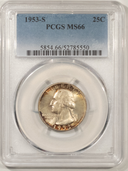 New Certified Coins 1953-S WASHINGTON QUARTER- PCGS MS-66