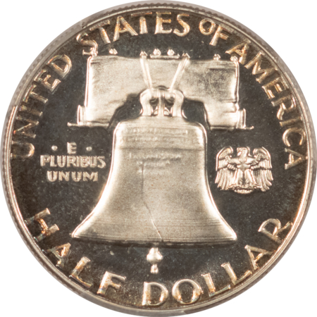 Franklin Halves 1956 PROOF FRANKLIN HALF DOLLAR TYPE 2 – PCGS PR-68 CAM, PQ & VIRTUALLY PERFECT!