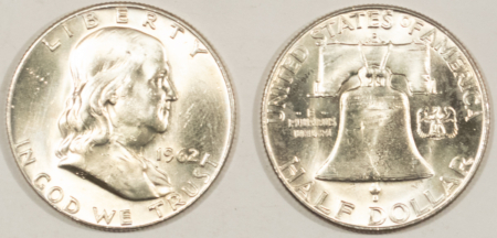 Coin Rolls 1962-D FRANKLIN HALF DOLLAR 20 COIN ROLL NICE FRESH BRILLIANT UNCIRCULATED ROLL!