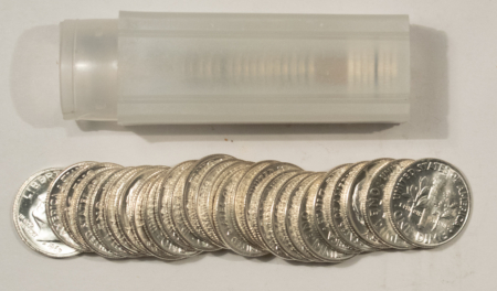 Coin Rolls 1963 ROOSEVELT DIME ORIGINAL TUBED ROLL OF 50, FRESH GEM BU!