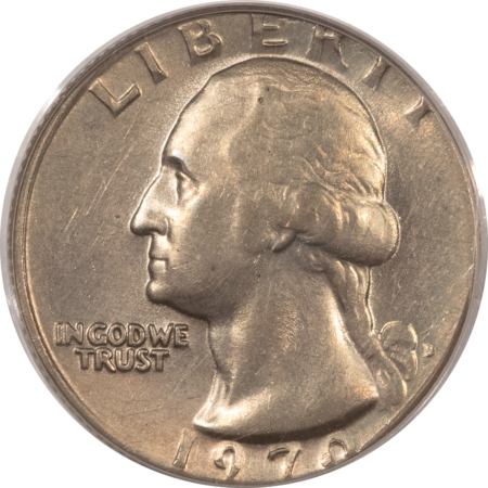 New Certified Coins 1970-D WASHINGTON QUARTER, MINT ERROR, STRUCK ON 5C NICKEL PLANCHET – PCGS AU-58