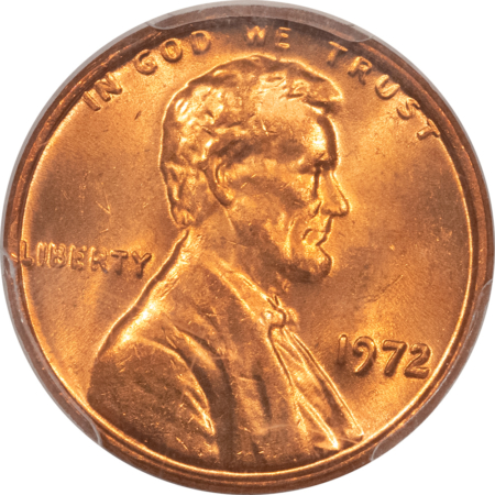 Lincoln Cents (Memorial) 1972 LINCOLN CENT, FS-108, MINOR DOUBLED DIE OBVERSE VARIETY – PCGS MS-64 RD
