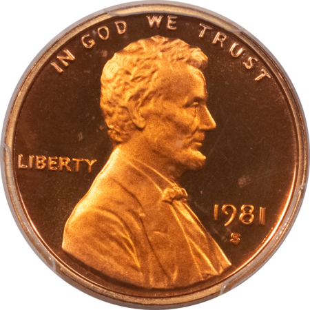 Lincoln Cents (Memorial) 1981-S TYPE 1 PROOF LINCOLN CENT – PCGS PR-69 RD DCAM