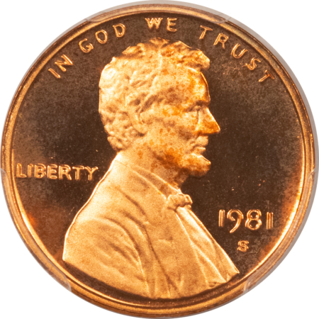 Lincoln Cents (Memorial) 1981-S TYPE 2 PROOF LINCOLN CENT – PCGS PR-69 RD DCAM, REALLY TOUGH!