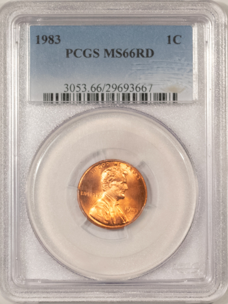 Lincoln Cents (Memorial) 1983 LINCOLN CENT – PCGS MS-66 RD