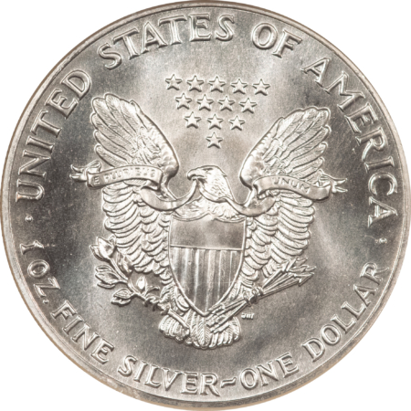 American Silver Eagles 1988 $1 AMERICAN SILVER EAGLE, 1 OZ .999 – NGC MS-69, FIRST STRIKES!