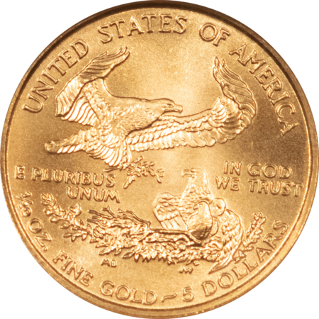 American Gold Eagles, Buffaloes, & Liberty Series 1996 $5 1/10 OZ AMERICAN GOLD EAGLE – NGC MS-69