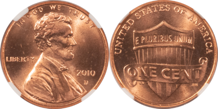 Lincoln Cents (Memorial) 2005/2009/2010 LINCOLN CENT PCGS/NGC MS-66 & PR-70 5 COIN LOT (1 CRACKED HOLDER)