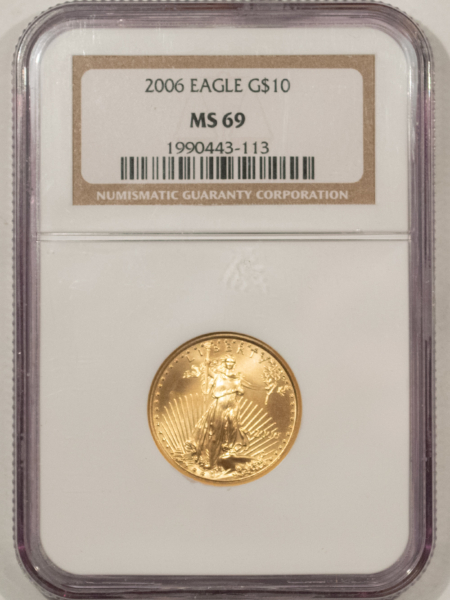 American Gold Eagles, Buffaloes, & Liberty Series 2006 $10 1/4 OZ AMERICAN GOLD EAGLE – NGC MS-69