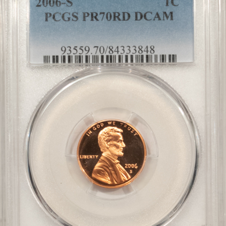 Lincoln Cents (Memorial) 2006-S PROOF LINCOLN CENT – PCGS PR-70 RD DCAM