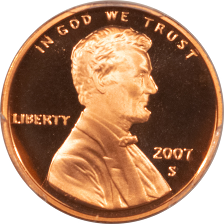 Lincoln Cents (Memorial) 2007-S PROOF LINCOLN CENT – PCGS PR-70 RD DCAM