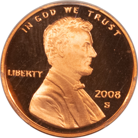 Lincoln Cents (Memorial) 2008-S PROOF LINCOLN CENT – PCGS PR-70 RD DCAM