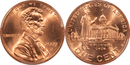 Lincoln Cents (Memorial) 2009 – 2009-D PROFESSIONAL LINCOLN CENT SET – PCGS MS-66 RD