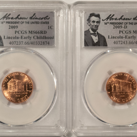 Lincoln Cents (Memorial) 2009 – 2009-D EARLY CHILDHOOD LINCOLN CENT SET – PCGS MS-66 RD