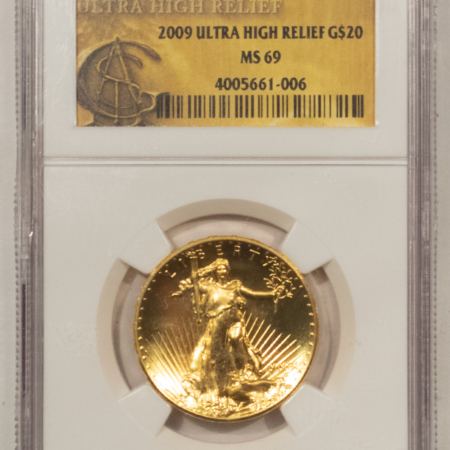 Bullion 2009 1 OZ ULTRA HIGH RELIEF $20 ST GAUDENS GOLD – NGC MS-69 W/ ORIGINAL BOX/BOOK