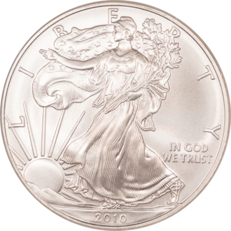 American Silver Eagles 2010 $1 AMERICAN SILVER EAGLE, 1 OZ .999 – NGC MS-70, EARLY RELEASES!