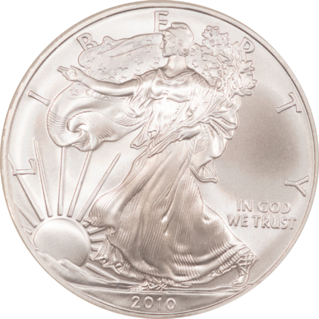 American Silver Eagles 2010 $1 AMERICAN SILVER EAGLE, 1 OZ .999 – NGC MS-70, EARLY RELEASES! PERFECT!